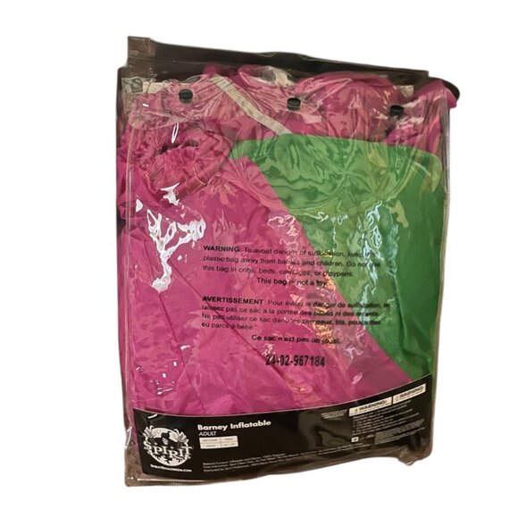 Barney Inflatable Adult Costume One Size Purple Dinosaur Halloween Cosplay - Picture 3 of 4